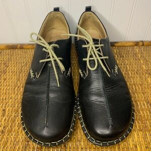 Josef Seibel Black Leather Woman’s Oxfords Size 40 Comfort Lindsey EUC